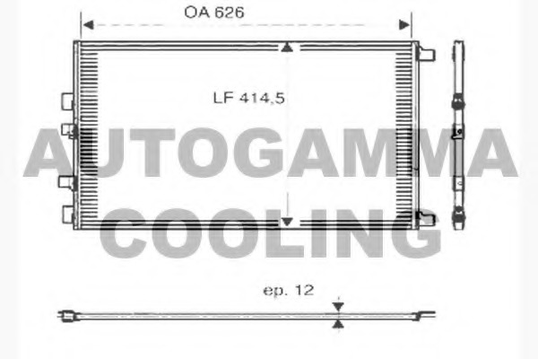 Condensator, climatizare 104641 AUTOGAMMA - Radiator clima