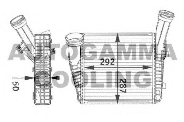 Intercooler, compresor 104892 AUTOGAMMA - Turbocompressor Intercooler, compresor 104892 AUTOGAMMA - Turbocompressor