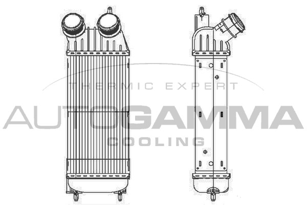 Intercooler, compresor 105222 AUTOGAMMA - Admisie aer motor