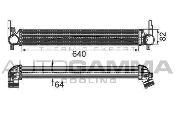 Intercooler, compresor 105364 AUTOGAMMA - Turbocompressor Intercooler, compresor 105364 AUTOGAMMA - Turbocompressor