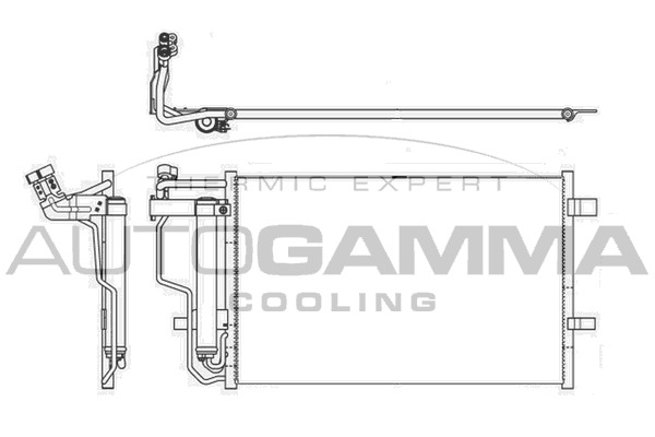 Condensator, climatizare 105619 AUTOGAMMA - Radiator clima Condensator, climatizare 105619 AUTOGAMMA - Radiator clima