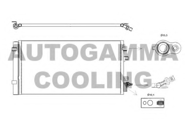 Condensator, climatizare 105830 AUTOGAMMA - Radiator clima Condensator, climatizare 105830 AUTOGAMMA - Radiator clima