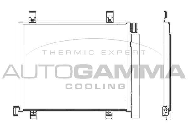 Condensator, climatizare 107108 AUTOGAMMA - Radiator clima