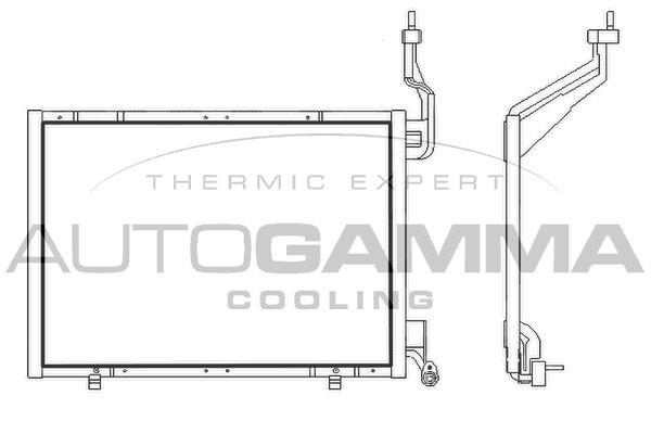 Condensator, climatizare 107150 AUTOGAMMA - Radiator clima