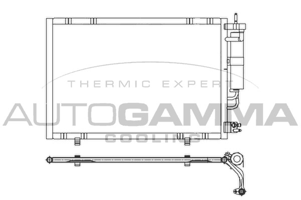 Condensator, climatizare 107195 AUTOGAMMA - Radiator clima