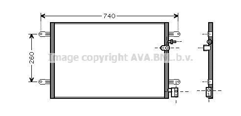 Condensator, climatizare AI5237 AVA QUALITY COOLING - Radiator clima Condensator, climatizare AI5237 AVA QUALITY COOLING - Radiator clima