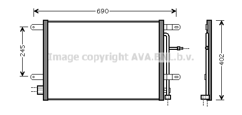Condensator, climatizare AI5238 AVA QUALITY COOLING - Radiator clima Condensator, climatizare AI5238 AVA QUALITY COOLING - Radiator clima