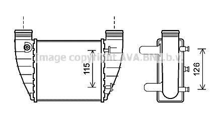 Intercooler, compresor AIA4345 AVA QUALITY COOLING - Turbocompressor Intercooler, compresor AIA4345 AVA QUALITY COOLING - Turbocompressor