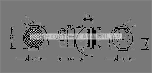 Compresor, climatizare AIAK011 AVA QUALITY COOLING - Compresor/piese Compresor, climatizare AIAK011 AVA QUALITY COOLING - Compresor/piese