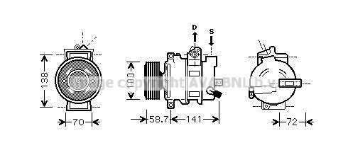 Compresor, climatizare AIAK279 AVA QUALITY COOLING - Compresor/piese Compresor, climatizare AIAK279 AVA QUALITY COOLING - Compresor/piese