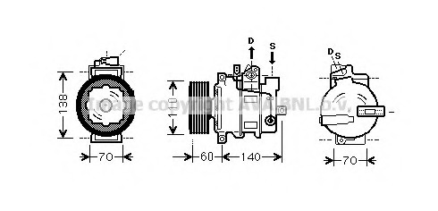 Compresor, climatizare AIK266 AVA QUALITY COOLING - Compresor/piese