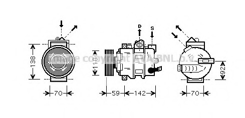 Compresor, climatizare AIK270 AVA QUALITY COOLING - Compresor/piese Compresor, climatizare AIK270 AVA QUALITY COOLING - Compresor/piese
