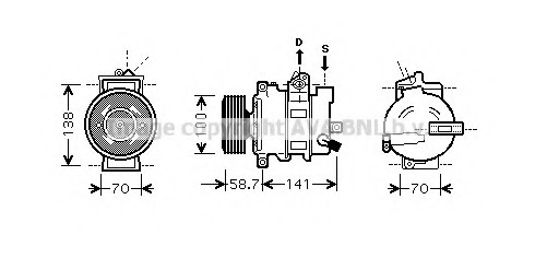 Compresor, climatizare AIK279 AVA QUALITY COOLING - Compresor/piese Compresor, climatizare AIK279 AVA QUALITY COOLING - Compresor/piese