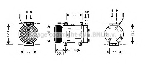 Compresor, climatizare ALK103 AVA QUALITY COOLING - Compresor/piese Compresor, climatizare ALK103 AVA QUALITY COOLING - Compresor/piese