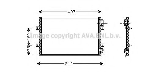 Condensator, climatizare AU5142 AVA QUALITY COOLING - Radiator clima