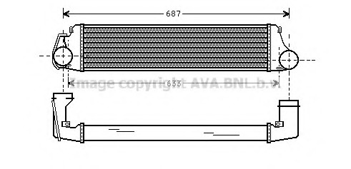 Intercooler, compresor BW4207 AVA QUALITY COOLING - Turbocompressor Intercooler, compresor BW4207 AVA QUALITY COOLING - Turbocompressor