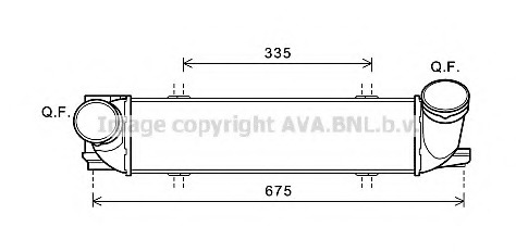 Intercooler, compresor BW4438 AVA QUALITY COOLING - Turbocompressor Intercooler, compresor BW4438 AVA QUALITY COOLING - Turbocompressor