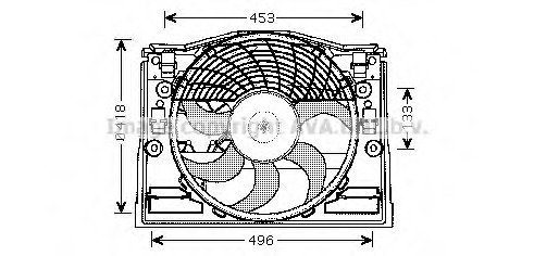 Ventilator, radiator BW7513 AVA QUALITY COOLING - Gmv (electroventilator ) Ventilator, radiator BW7513 AVA QUALITY COOLING - Gmv (electroventilator )