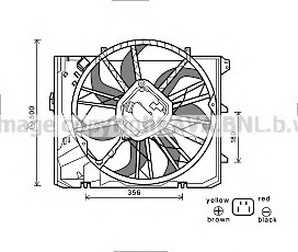 Ventilator, radiator BW7528 AVA QUALITY COOLING - Gmv (electroventilator )
