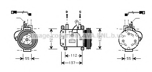 Compresor, climatizare BWK050 AVA QUALITY COOLING - Compresor/piese Compresor, climatizare BWK050 AVA QUALITY COOLING - Compresor/piese