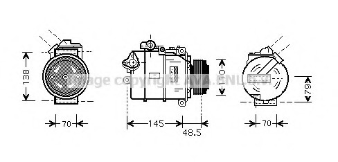 Compresor, climatizare BWK309 AVA QUALITY COOLING - Compresor/piese Compresor, climatizare BWK309 AVA QUALITY COOLING - Compresor/piese