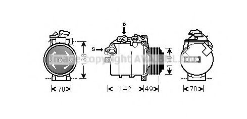 Compresor, climatizare BWK387 AVA QUALITY COOLING - Compresor/piese Compresor, climatizare BWK387 AVA QUALITY COOLING - Compresor/piese