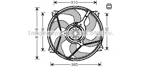 Ventilator, radiator CN7530 AVA QUALITY COOLING - Ventilator radiator Ventilator, radiator CN7530 AVA QUALITY COOLING - Ventilator radiator