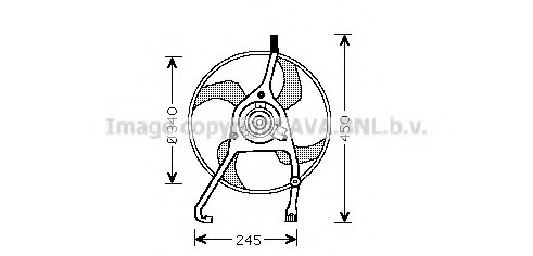 Ventilator, radiator CN7538 AVA QUALITY COOLING - Gmv (electroventilator ) Ventilator, radiator CN7538 AVA QUALITY COOLING - Gmv (electroventilator )