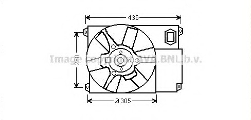 Ventilator, radiator CN7541 AVA QUALITY COOLING - Ventilator radiator