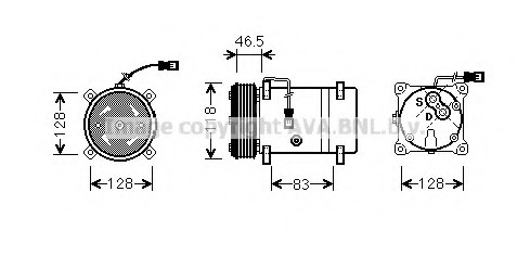 Compresor, climatizare CNAK158 AVA QUALITY COOLING - Compresor/piese Compresor, climatizare CNAK158 AVA QUALITY COOLING - Compresor/piese