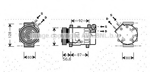 Compresor, climatizare CNAK238 AVA QUALITY COOLING - Compresor/piese