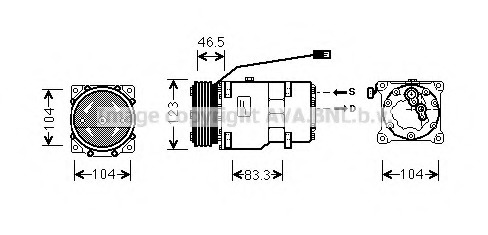 Compresor, climatizare CNK257 AVA QUALITY COOLING - Compresor/piese Compresor, climatizare CNK257 AVA QUALITY COOLING - Compresor/piese