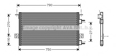 Condensator, climatizare CR5037 AVA QUALITY COOLING - Radiator clima Condensator, climatizare CR5037 AVA QUALITY COOLING - Radiator clima