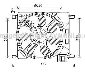 Ventilator, radiator CT7501 AVA QUALITY COOLING - Gmv (electroventilator )