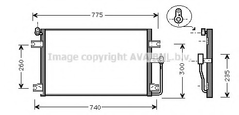 Condensator, climatizare DW5085 AVA QUALITY COOLING - Radiator clima