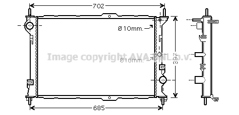 Radiator, racire motor FD2381 AVA QUALITY COOLING - Radiator racire apa/ ulei Radiator, racire motor FD2381 AVA QUALITY COOLING - Radiator racire apa/ ulei