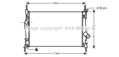 Radiator, racire motor FD2403 AVA QUALITY COOLING - Radiator apa/piese Radiator, racire motor FD2403 AVA QUALITY COOLING - Radiator apa/piese