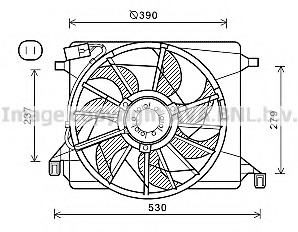 Ventilator, radiator FD7560 AVA QUALITY COOLING - Ventilator radiator Ventilator, radiator FD7560 AVA QUALITY COOLING - Ventilator radiator