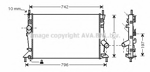 Radiator, racire motor FDA2370 AVA QUALITY COOLING - Radiator apa/piese Radiator, racire motor FDA2370 AVA QUALITY COOLING - Radiator apa/piese