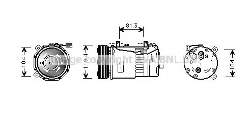 Compresor, climatizare FDAK321 AVA QUALITY COOLING - Compresor/piese Compresor, climatizare FDAK321 AVA QUALITY COOLING - Compresor/piese