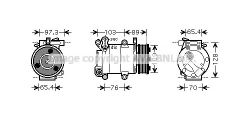 Compresor, climatizare FDAK391 AVA QUALITY COOLING - Compresor/piese Compresor, climatizare FDAK391 AVA QUALITY COOLING - Compresor/piese