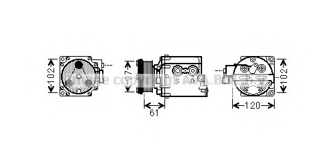Compresor, climatizare FDAK436 AVA QUALITY COOLING - Compresor/piese Compresor, climatizare FDAK436 AVA QUALITY COOLING - Compresor/piese