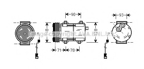 Compresor, climatizare FDK277 AVA QUALITY COOLING - Compresor/piese Compresor, climatizare FDK277 AVA QUALITY COOLING - Compresor/piese