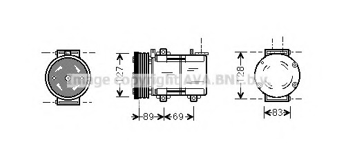 Compresor, climatizare FDK322 AVA QUALITY COOLING - Compresor/piese Compresor, climatizare FDK322 AVA QUALITY COOLING - Compresor/piese