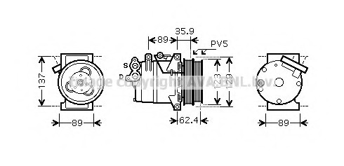 Compresor, climatizare FDK433 AVA QUALITY COOLING - Compresor/piese Compresor, climatizare FDK433 AVA QUALITY COOLING - Compresor/piese