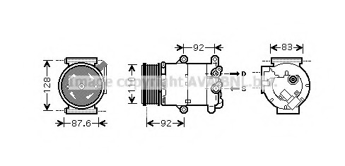 Compresor, climatizare FDK477 AVA QUALITY COOLING - Compresor/piese Compresor, climatizare FDK477 AVA QUALITY COOLING - Compresor/piese