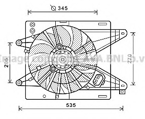 Ventilator, radiator FT7575 AVA QUALITY COOLING - Gmv (electroventilator ) Ventilator, radiator FT7575 AVA QUALITY COOLING - Gmv (electroventilator )