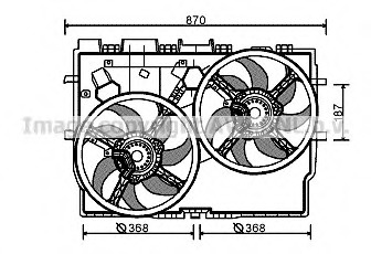 Ventilator, radiator FT7584 AVA QUALITY COOLING - Gmv (electroventilator )