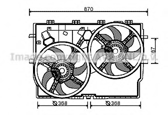 Ventilator, radiator FT7586 AVA QUALITY COOLING - Gmv (electroventilator )