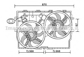 Ventilator, radiator FT7587 AVA QUALITY COOLING - Gmv (electroventilator )